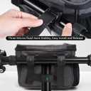 Bike Handlebar Bag, Large Bicycle Front Storage Pouch Bag, 6.5 inch Transparent Pouch with Shoulder Strap