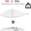 HAO Floating Corner Shelf Invisible Wall Mounted Shelves Radial Shape Cable Wire Hole Pattern Perfect for Bedroom Bathroom Living Room Kitchen 17 Inch Set of 2 White