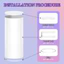 White Cylinder Stands for Party 3Pcs Round Pedestal Stand for Parties, Pillars for Wedding Birthday Party Art Decor 35.43''(L),29.52''(M),23.62''(S)