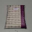 jinchan Double Layer Striped Linen Kitchen Tier Curtain Rustic Cafe for Living Room Bathroom Half Window Curtain Light Filtering Rod Pocket 1 Panel 24 Inch Taupe Grey