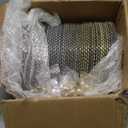 Tioncy 50 Set Clear Charger Plates Bulk 50 Beaded Plastic Charger Plates 13 Inch, 50 Napkin Rings, Acrylic Round Dinner Table Decorative Plate for Wedding Party Event(Clear and Gold)