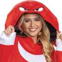 Disguise Sonic Knuckles Adult Costume, Official Sonic Movie 3 Hooded Jumpsuit for Men and Women, Adults Size S/M