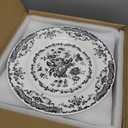 Salad Plates, 8.5 Inch Ceramic Plates Set of 6, Kitchen Plate Microwave Safe, White Porcelain Dessert Plate Porcelain Serving Dishes, Black