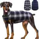 Kuoser Reversible Dog Jacket, Warm Winter Coat for Large Dogs, Warm Windproof Pet Cold Weather Clothes, Blue XXL (XXL (Chest Girth: 29.5-35.4''))
