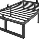 Twin Bed Frames Platform, 14 Inch High 3500 lbs Heavy Duty Metal Platform, Mattress Foundation with Steel Slat Support/No Box Spring Needed/Noise Free/Non-Slip/Easy Assembly
