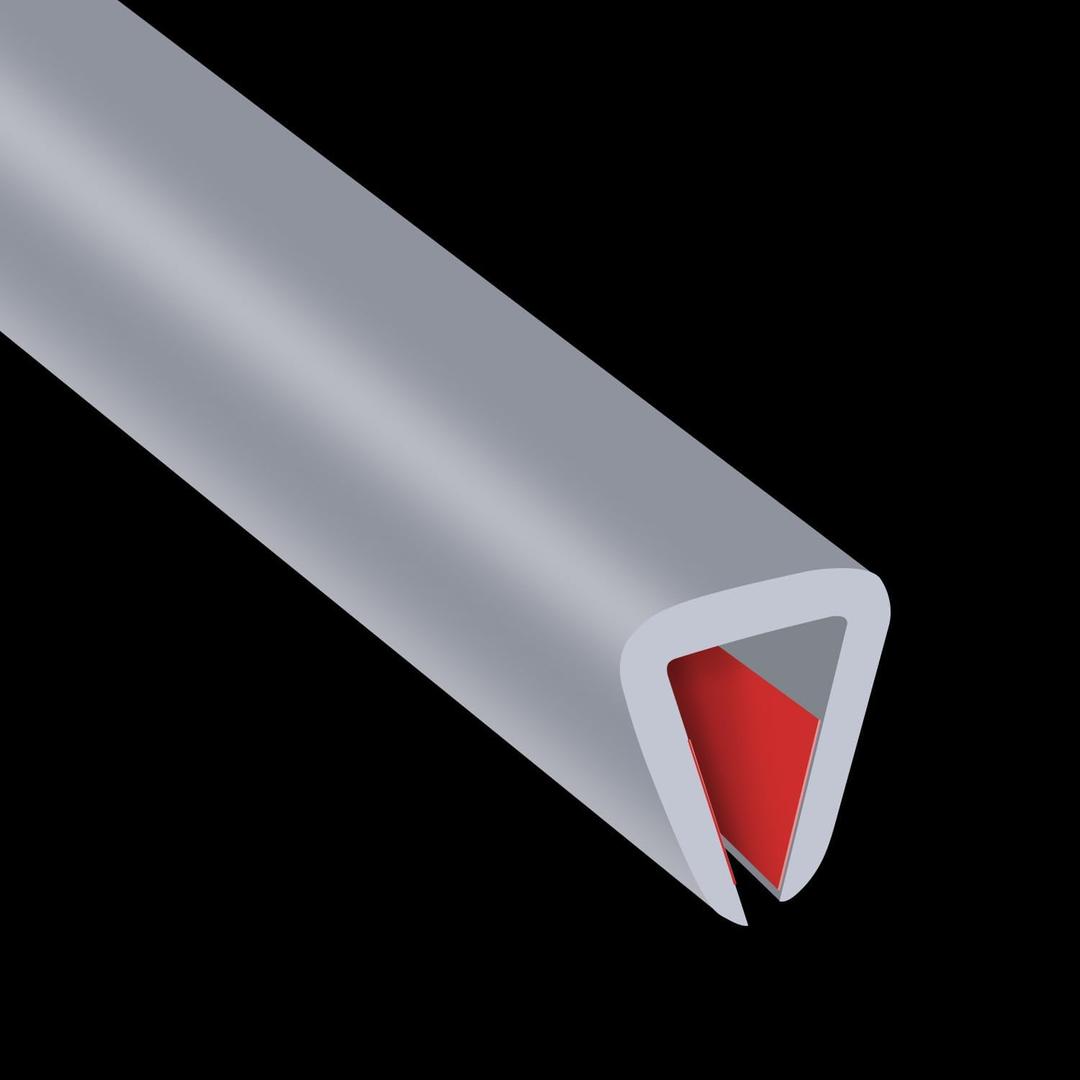 Rubber Edge Trim, Flexible Edge Trim for Sharp Edge, 1/4" U Channel Edge Protector, Self Adhesive Edge Guards for Plywood, Glass, Flexiglass and Sheet Metal Parts, 20Ft, Grey Color (Gray)