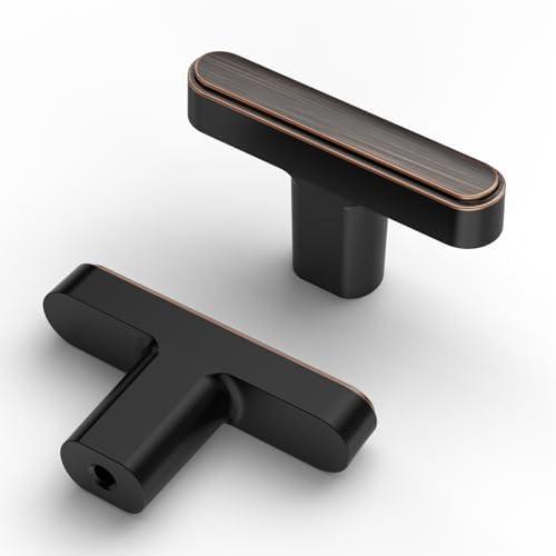 Asidrama 10 Pack Oil Rubbed Bronze Kitchen Cabinet Knobs Dresser Drawer Cabinet Hardware Zinc Knobs for Dresser Drawers