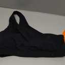 Smooth Sports Bras for Women One Shoulder Low Impact Asymmetrical Workout Tops Padded Yoga Right Shoulder Strap Bra (X-Large, Black)