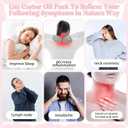 2 Pcs Thyroid Castor Oil Neck Wrap Reusable Organic Castor Oil Neck Pack for Thyroid Adjustable Castors Oils Compress Pack, Less Mess, Oils Not Included (White, Skin Color)