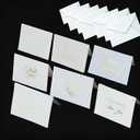 7 Sets Themes with Customized Text Small Size Cards A Simple yet Elegant Greeting for Special Occasions Foldable Cards Cover with Printed Warm Words Individual Envelopes (Folded 3.7" X2.7)
