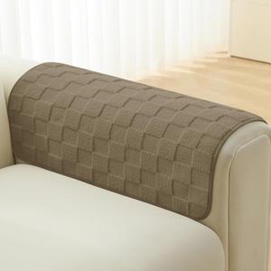 Foxdecor Fuzzy Couch Arm Covers Recliner Arm Cover, Arm Chair Covers Set of 2, Non-Slip Chair Arm Covers, Arm Rest Cover for Sofa, Armchair Slipcovers Couch Arm Protector (Brown 20x20 inch)