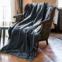 Heated Throw Blanket with 1-9 hrs Timer Auto-Off & 8 Heating Levels,Flannel Electric Blanket Throw ETL Certification,Machine Washable Full Body Warming Blankets (Blue + White)