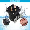 12V 500AMP Dual Battery Isolator Kit, Pure Copper VSR Relay, IP67 Waterproof, Heavy Duty & Extra Durable, Prevent Over-Discharge & Protect Main Battery for Car RV ATV UTV Boat Marine Off-Road