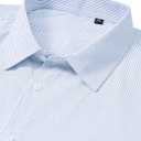 Lion Nardo Mens Dress Shirts Long Sleeve Button Down Shirt Wrinkle Free Stripe Dress Shirt Regular Fit Business Casual Shirts (M)