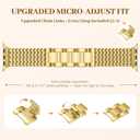 Metal Band Compatible with Apple Watch Bands for Women 40mm 41mm 42mm 38mm 44mm 45mm 46mm 49mm, Dressy Stainless Steel Link Bracelet, Designer Strap for iWatch Series 11/SE/10/9/8/7/6/5/4/3/2/1/Ultra