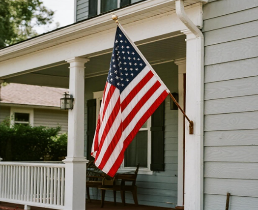 American flag 8x12 FT for Outside, Heavy Duty Polyester USA Flag Outdoor with Embroidered Stars, Sewn Stripes, US Flag with Brass Grommets for Indoor, Outdoor, All Weather