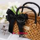 LaRibbons Black Satin Ribbon 1 1/2 Inch 50 Yards Double Faced Red Silk Ribbon for Flower Bouquet Crafts Gift Wrapping Bow Christmas Decoration