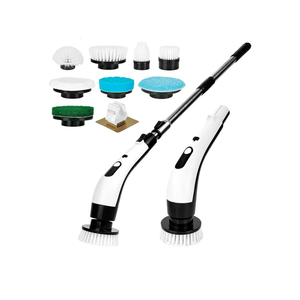8 - in - 1 Electric Spin Scrubber, Cordless Cleaning & Shower Scrubber with Adjustable Handle, IPX7 Waterproof for Bathroom, Tile, Car, Kitchen, Floor, Tub | 8 Brush Heads, Powerful Horsepower