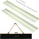110in Track Saw Guide Rail for festool Track Saw, 55" x 2 Guide Rail with Connector for festool FS1400/2 Guide Rail, Perfect for festool TS55/TS75 Track Saw and Longer Cuts, 