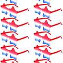 LYMOJOR 12 Pack Independence Day Red and Blue Star/Heart Sunglasses 4th of July Party Sunglasses Patriotic Glasses