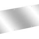 Door Kick Plate 10 Inch Wide Aluminum kickplate Suitable for 36" Doors, 12GA (5/64 inch) Thickness Al Alloy, 10" x 34" Silver