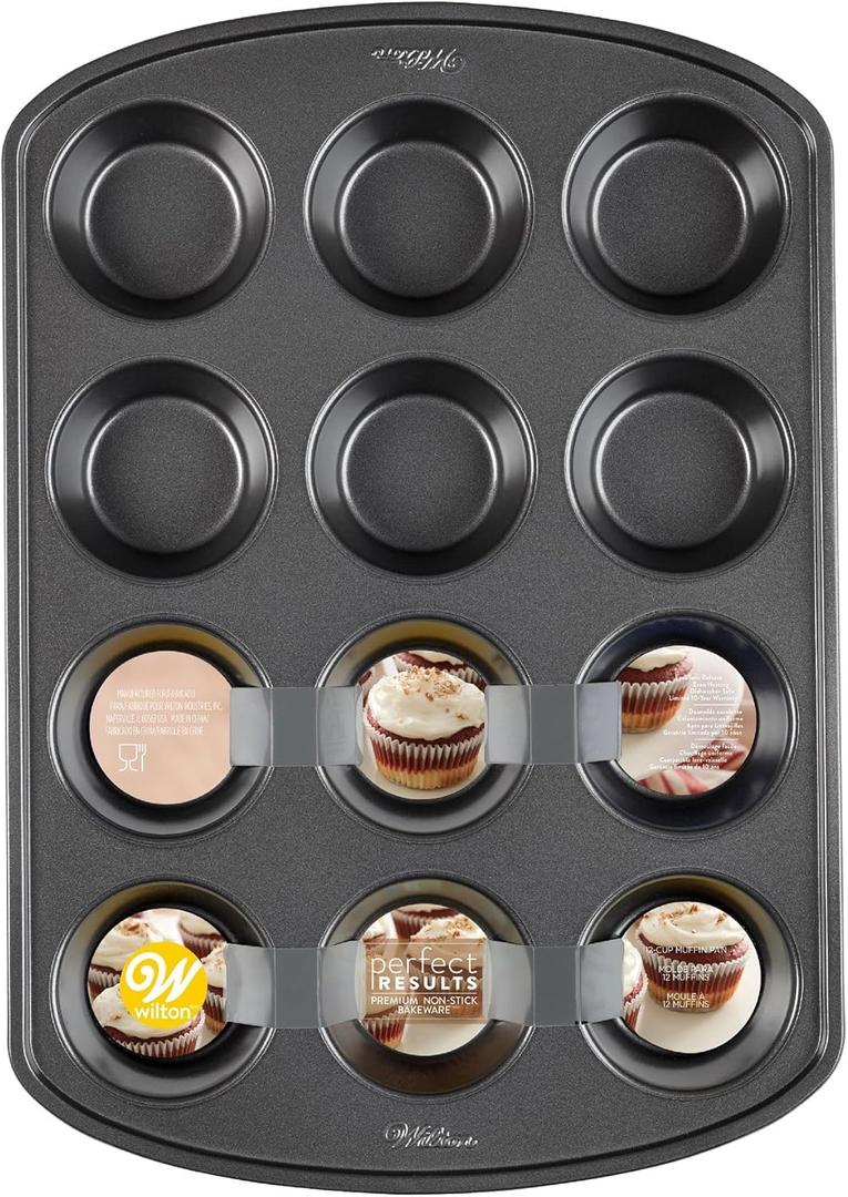 Wilton Muffin Cupcake Pans 12 Cavity Each Pan Non-Stick