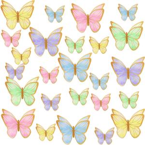 Yexiya 25 Pieces Butterfly Table Centerpiece Birthday Party Decorations Table Toppers Centerpieces Butterfly Theme Party Decor for Birthday Shower Supplies (Classic)