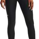 Under Armour Womens HeatGear Armour High Waisted Pocketed No-Slip Leggings (Large, Black (001)/White)