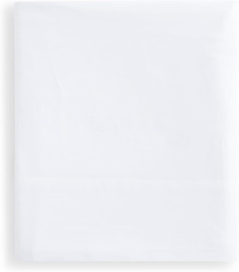 Linen Closet 100% Cotton Fitted Sheet Only - Full Size, White - Crisp Cool & Breathable Percale Weave, Deep Pocket Fits up to 17", Durable, Easy Care Bottom Sheets