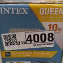 Intex 64114E Dura-Beam Standard Prestige Air Mattress: Fiber-Tech – Queen Size – Built-in USB Electric Pump – 12in Bed Height – 600lb Weight Capacity 