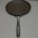 11 Inch Stainless Steel Crepe Pan - Titanium Ceramic Nonstick Crepe Pan, Stainless Steel Pancake Pan, Non Stick Flat Skillet Tawa Dosa Tortilla Griddle Pan, Induction Compatible, PFOA&PFAS Free