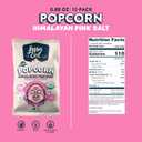 LesserEvil Himalayan Pink Salt Organic Popcorn, No Artificial Ingredients, Coconut Oil, Pack of 12, 0.88 oz Bags