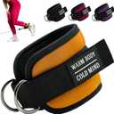 WARM BODY COLD MIND Adjustable Ankle Straps for Cable Machines Men and Women, for Gym, Weightlifting, Fitness, Workouts, Functional Trainers