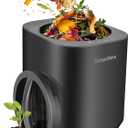4L COMPONOVA Electric Composter for Kitchen, Countertop Compost Bin, Smart Mill Composter Home Indoor Fertilizer Machine Odorless, Turn Waste to Pre-Compost for Plants (Black)
