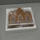 Gingerbread House Decor Gingerbread Christmas Decorations Indoor Resin House Village Figurine with LED Light Christmas Kitchen Tabletop Party Decor Gifts for Women