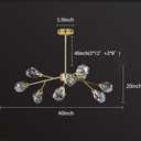 Flashing God Sputnik Chandeliers - Modern Crystal, 9-Light Gold Chandelier for Dining Room, Kitchen Light Fixtures