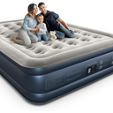 iDOO Queen Air Mattress with Built in Pump, 18" Raised Blow up Bed | Inflatable Mattress, Inflates in 3 Min, Advanced Air Coil Support,Thicker PVC 