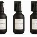 Molimoli Soap Dispenser, Bathroom Soap Dispenser Set, Glass Dispenser, Soap Dispenser for Kitchen, Kitchen Soap Dispenser Pump, 500ml/16.9 Oz, Set of 6, Black