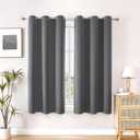 ChrisDowa Blackout Curtains 54 inches Long for Bedroom - 2 Panels Set Grommet Thermal Insulated Room Darkening Curtains for Living Room (Grey, 38 x 54 Inch) (38"W x 54"L (Pack of 2))