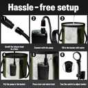 Portable Shower for Camping, 6000mAh Rechargeable Camp Shower Pump with Large Capacity Foldable Bucket, Filtered Shower Head, Outdoor Camping Shower Kit for Travel, Pet Bath, Car Washing