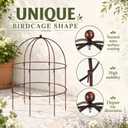 Otoolling 2 Pcs 36 28" Bronze Bird Cage Peony Climbing Plant Support Heavy Duty Metal Cage Large Plant Support Outdoor Garden Trellis for Peonies, Baptisia, Sedum & Other Perennials