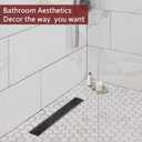 Linear Shower Drain, 24 inch Matte Black