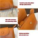 Small Genuine Leather Coin Purse with Keychain, Earth Yellow Zipper Change Pouch for Women, Soft Mini Wallet Organizer for Cash Coins Cards, Compact Keychain Wallet for Purse Backpack
