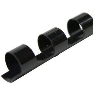 Plastic Comb Binding Spines, 1/4 Inch Diameter, Black, 20 Sheets, 100 Pack 13014