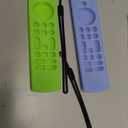 2-Pack Glowing Remote Cover for Insignia/Toshiba Smart TV Remote Controls, Anti-Slip Silicone Protective Case with Lanyard, Glow Green + Glow Blue GITD!