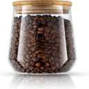 JoyJolt Cookie Jar. 1 Large Glass Jars With Bamboo Lids Set. For Kitchen Counter, Rice Jar, Candy Jar, Flour and Sugar Containers Canisters, 31-OZ Big Glass Jar with Lid, Airtight Glass Storage