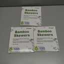 3 x 100PCS 6 inch Bamboo Skewers for wooden sticks BBQAppetiserFruitCocktailKabobChocolate FountainGrillingKitchencrafting and Party. =4mm, More Size Choices 6"/8"/10"/12"/36"