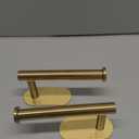 Toilet Paper Holder Self Adhesive, Eolax Toilet Roll Holder no Drilling for Bathroom Washroom, Tissue Roll Holders Wall Mount, Stainless Steel (2 Pack, Gold)