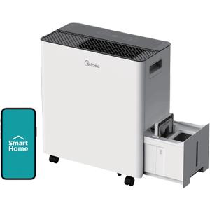 Midea 4,500 Sq. Ft. Dehumidifier with Pump Included 50 Pint - Ideal for Basements, Large & Medium Sized Rooms, and Bathrooms 
