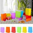 XPCARE 32Pcs Paper Gift Bags, 5.25x3.25x8.25'' Kraft Paper Party Favor Bags Bulk Rainbow Goodie Bags Small Gift Bags with Handles for Kids Birthday Baby Shower Crafts Wedding Party Supplies (6 Colors)